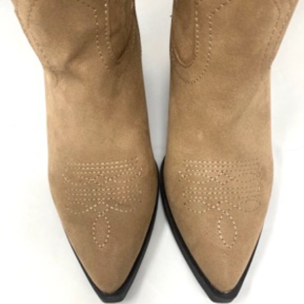 Bamboo Mindful Western Cowgirl Tall Women's Boot Taupe/Beige Size 6 - Picture 7 of 8